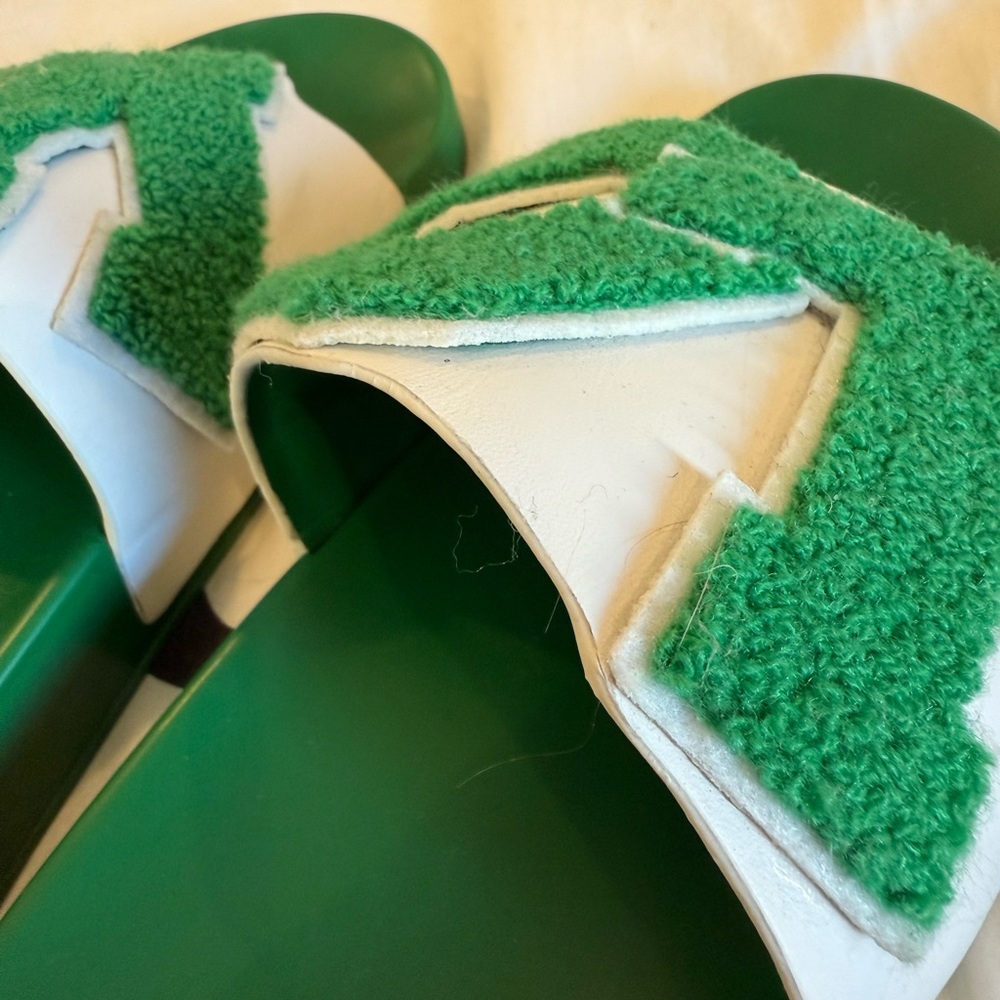 Tory Burch Sport Green LOVE Slides SZ 8 - Picture 9 of 10